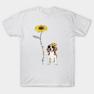 You Are My Sunshine Beagle Sunflower T-Shirt